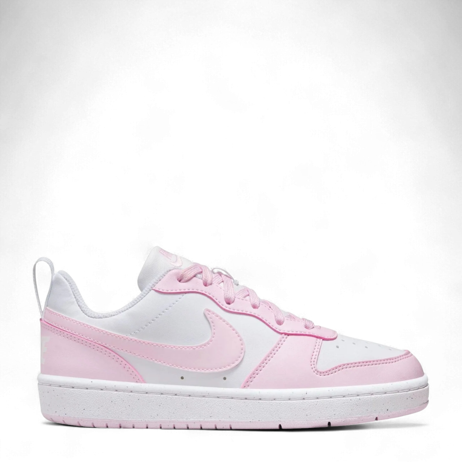 Nike White/Pink Youth Court Borough Low Recraft Trainers