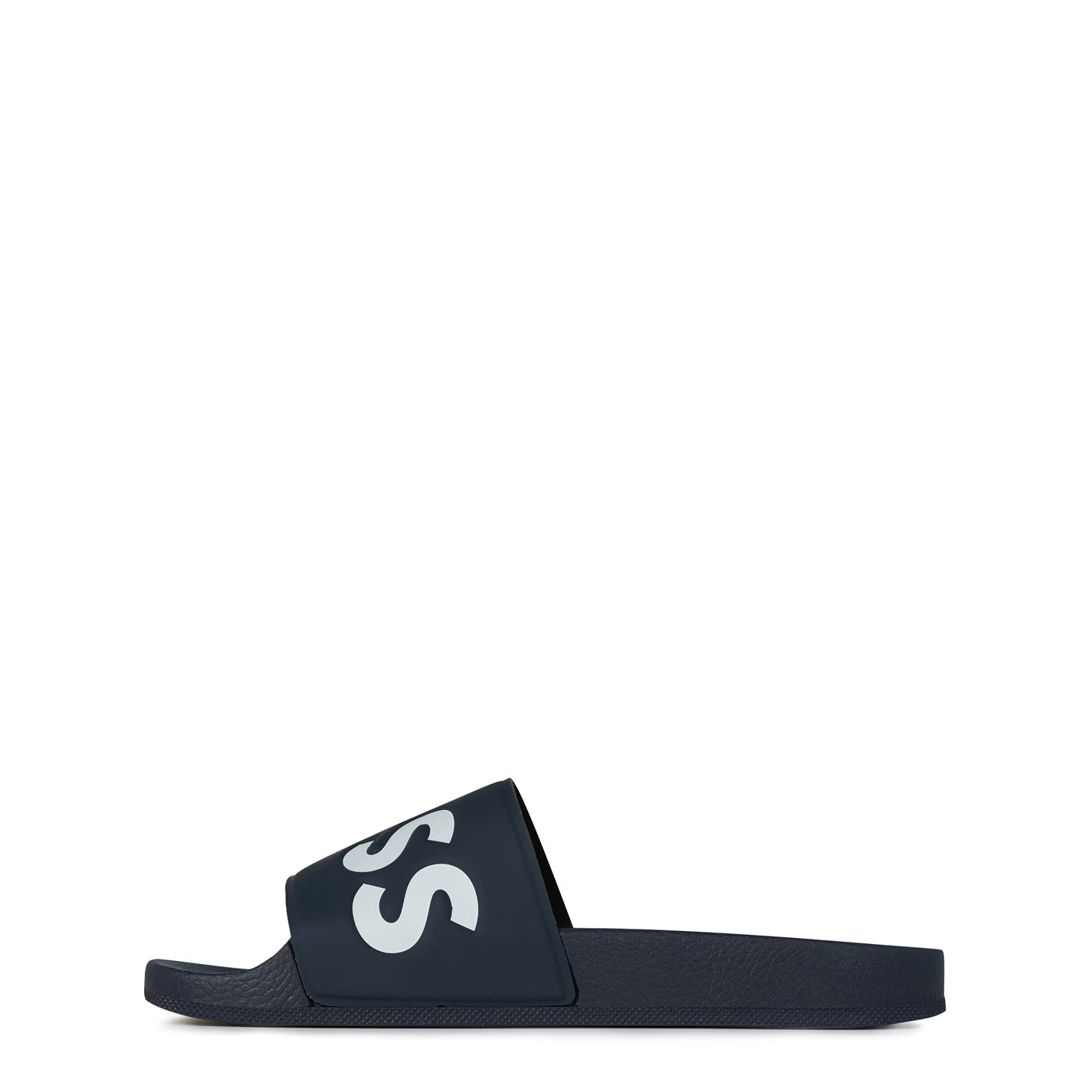 Italian-made slides with large logo detail