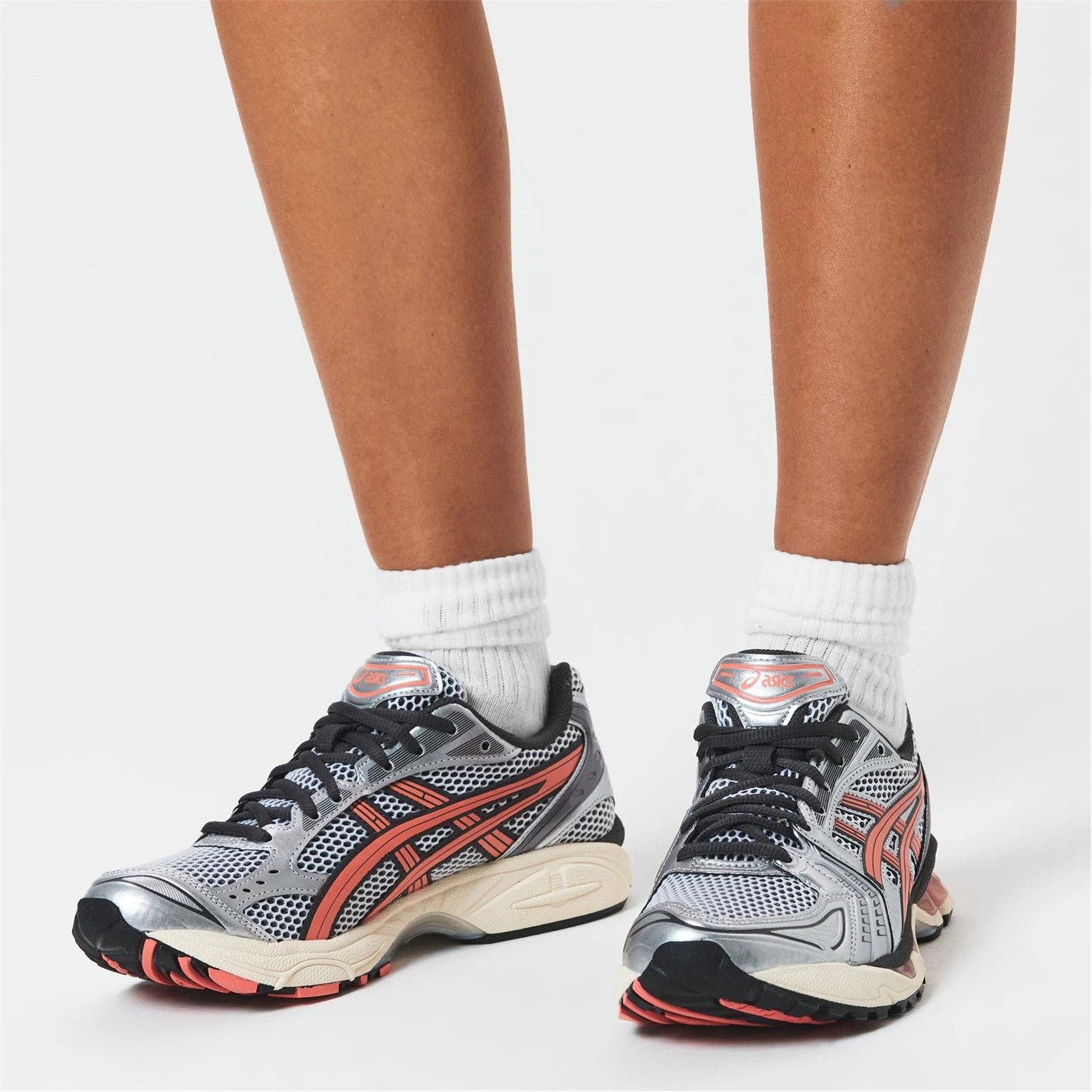Asics GEL KAYANO 14 - White/Papaya