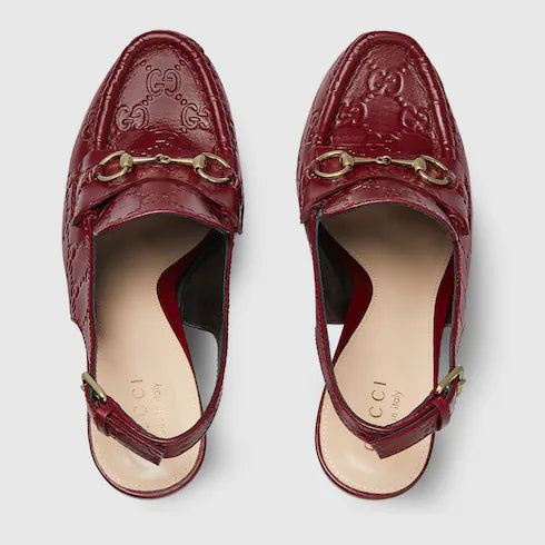 Gucci - Horsebit platform loafer slingback