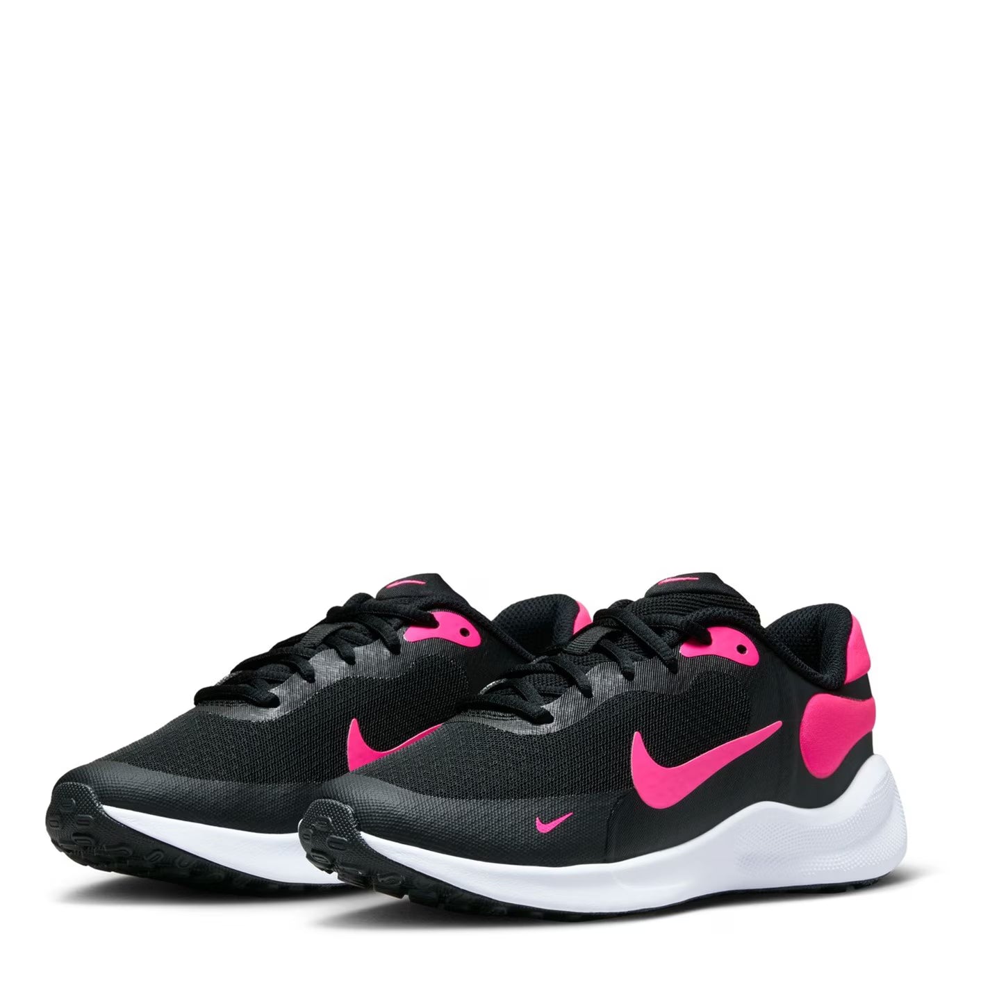 Nike Black/Pink Youth Revolution 7 Trainers