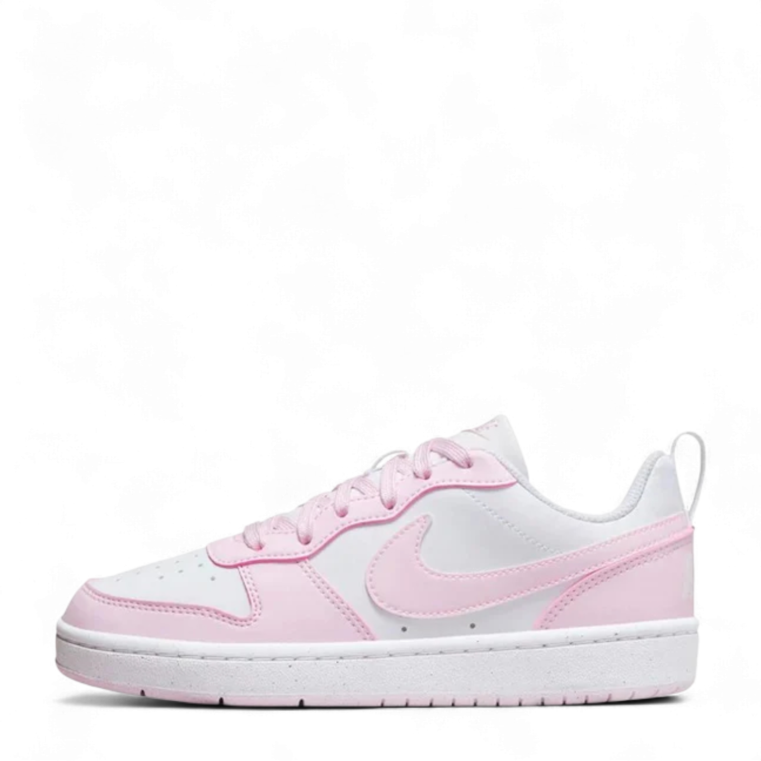 Nike White/Pink Youth Court Borough Low Recraft Trainers
