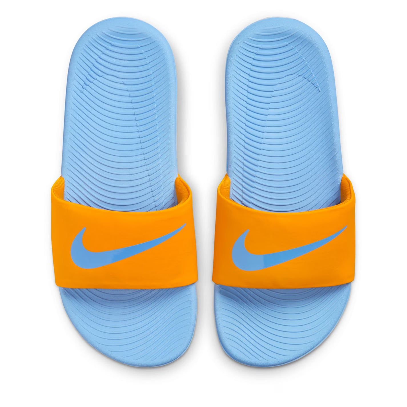 Nike Orange Blue Junior/Youth Kawa Sliders